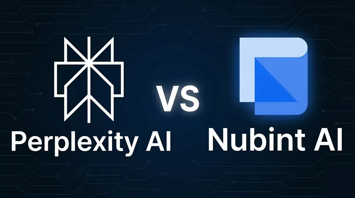 Perplexity AI vs Nubint AI — 通用搜索 vs 论文专用搜索对比 (2026)