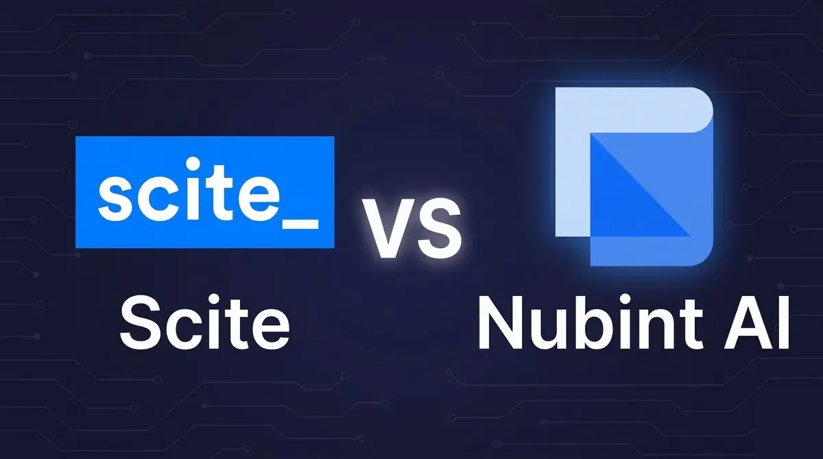 Scite vs Nubint AI — 论文引用AI对比 (2026)
