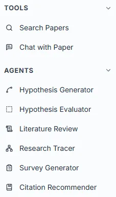 Running an agent from the sidebar